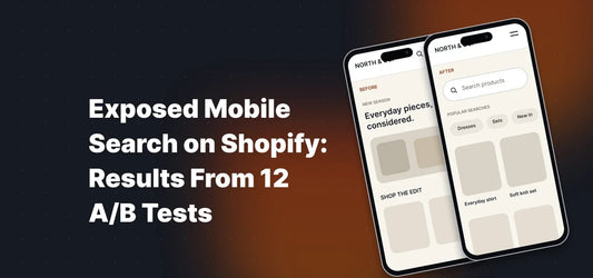 Before and after showing search icon vs exposed search bar on mobile