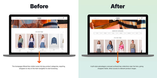 Improve Homepage Conversions with Subcategory Pills