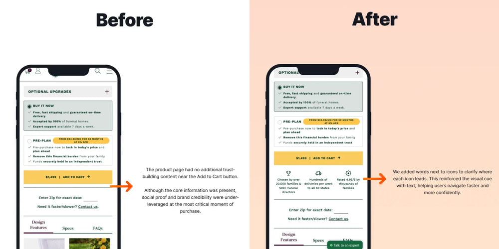 Adding Key Value Propositions Below the Add to Cart Button