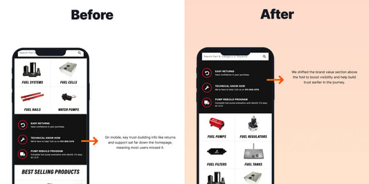 Key Value Propositions Higher on the Mobile Device Homepage