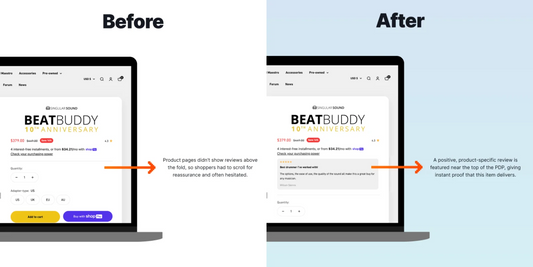 Highlighting a Positive Review on the PDP