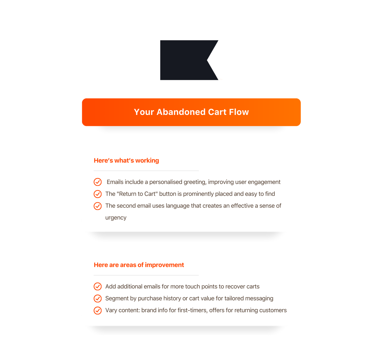 Klaviyo email flow analysis for Shopify brands as part of a Klaviyo audit by Blend Commerce